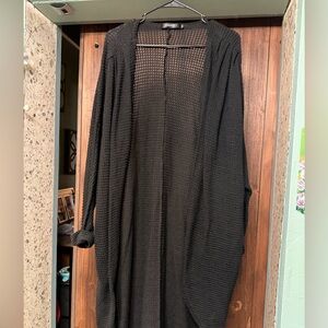 Black Open-Knit Women's Sweater